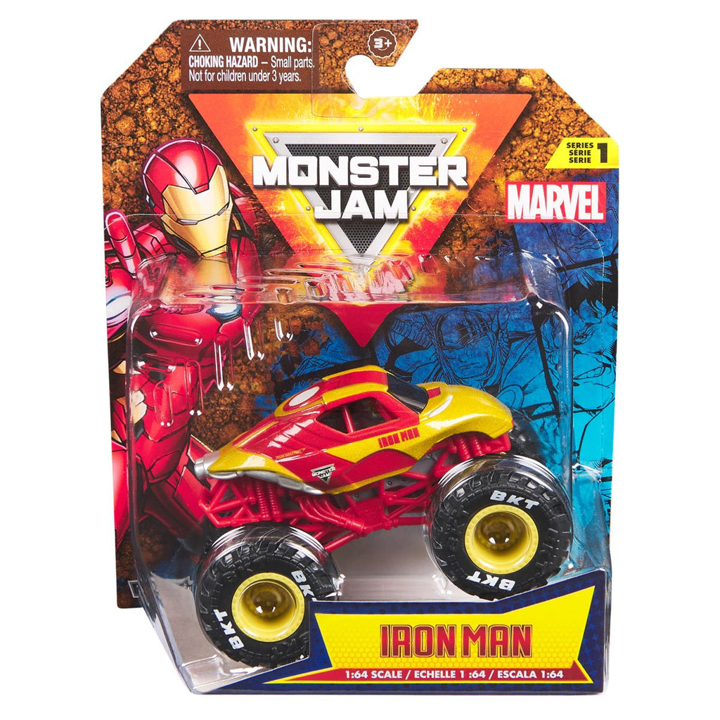 Monster Jam Marvel Monster Truck Single Pack Mix 4 1:64 Scale Vehicle Case of 4