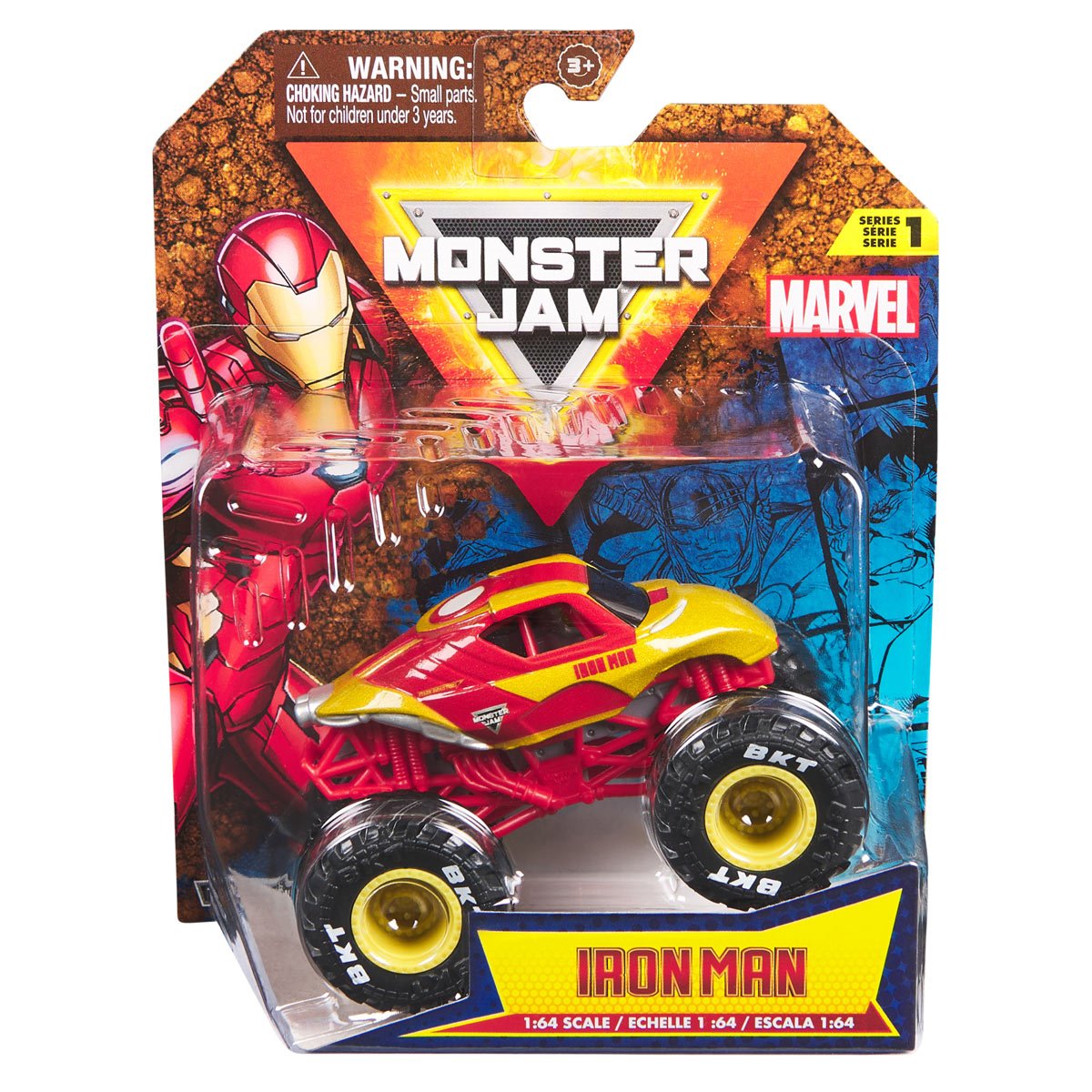 Monster Jam Marvel Monster Truck Single Pack Mix 4 1:64 Scale Vehicle Case of 4