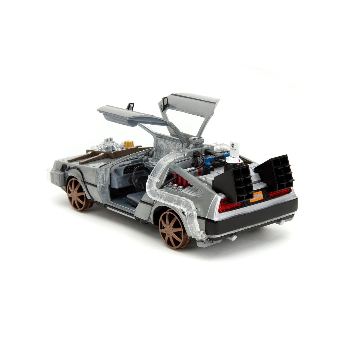 Hollywood Rides Back to the Future III Time Machine Rail Wheels 1:24 Die-Cast Metal Vehicle