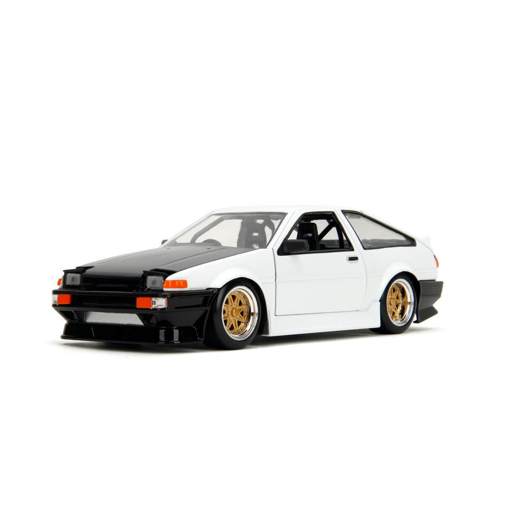 JDM Tuners 1986 AE86 Toyota Trueno White 1:24 Scale Die-Cast Metal Vehicle