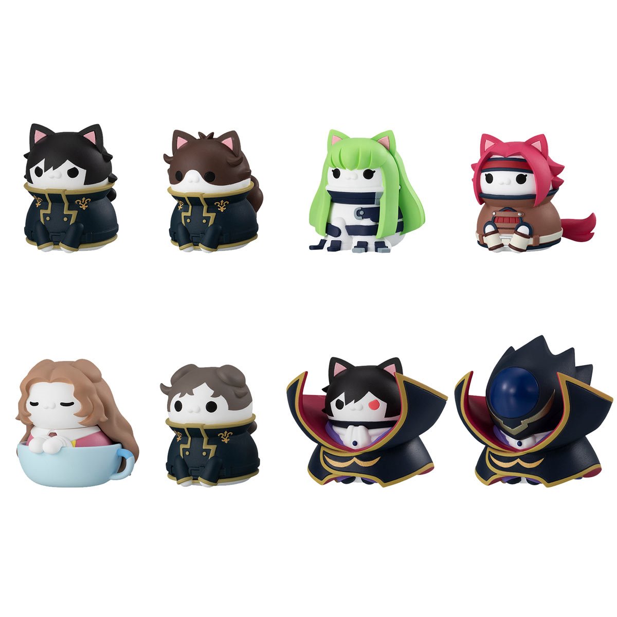 Code Geass: Lelouch of the Rebellion Code Genyass Mega Cat Project Mini-Figure Case of 8