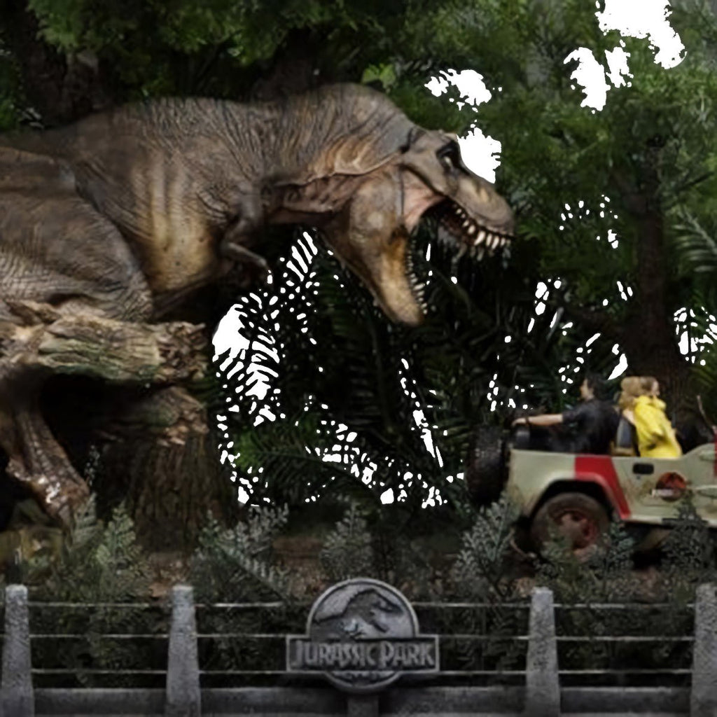 Jurassic Park T-Rex Chase 1:20 Demi Art Scale Limited Edition Statue