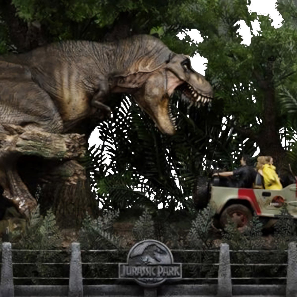 Jurassic Park T-Rex Chase 1:20 Demi Art Scale Limited Edition Statue