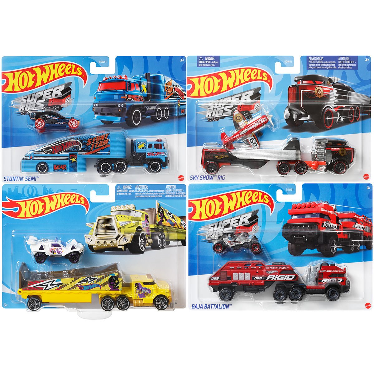 Hot Wheels Super Hauling Rig and Car 2026 Mix 3 Case of 6