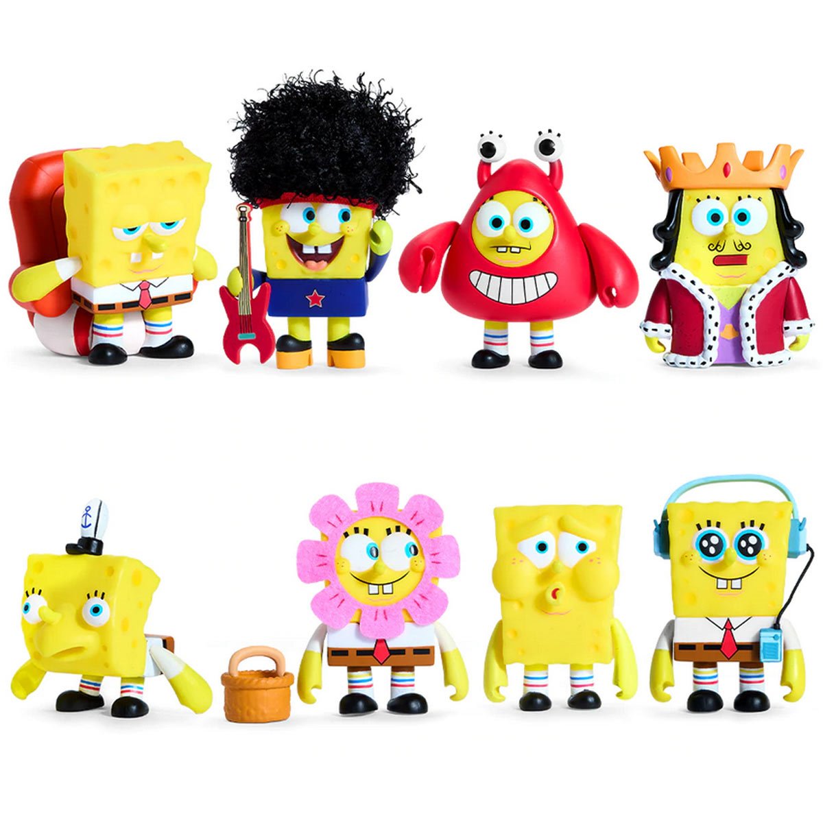 SpongeBob Squarepants Cavalcade of SpongeBobs 3-Inch Vinyl Mini-Figure Display Tray of 24