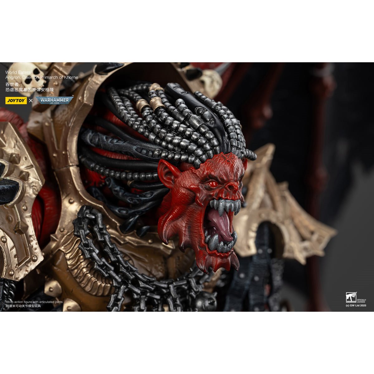 Joy Toy Warhammer 40,000 World Eaters Angron Daemon Primarch of Khorne 1:18 Scale Action Figure