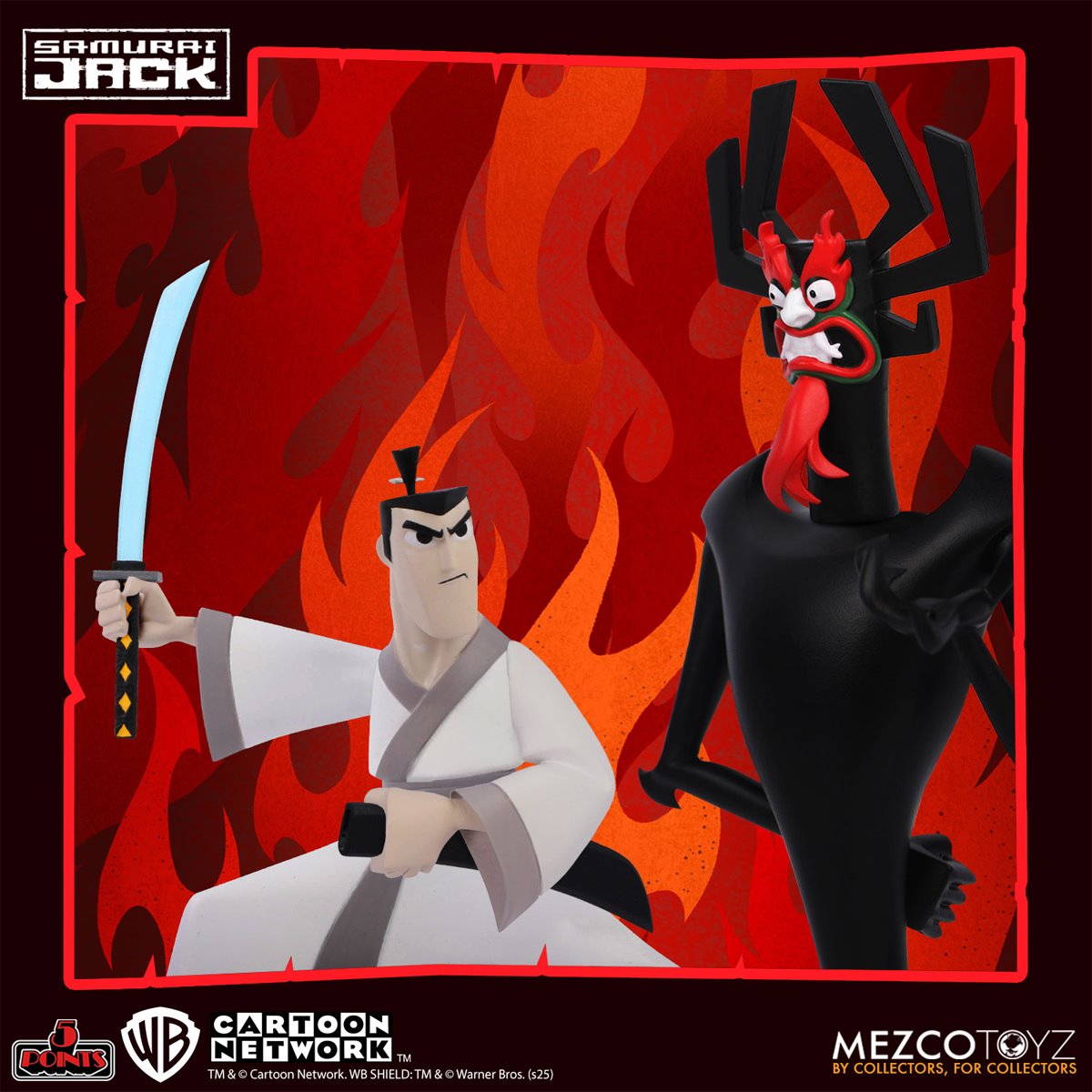 Samurai Jack 5 Points Action Figure Deluxe Set of 3