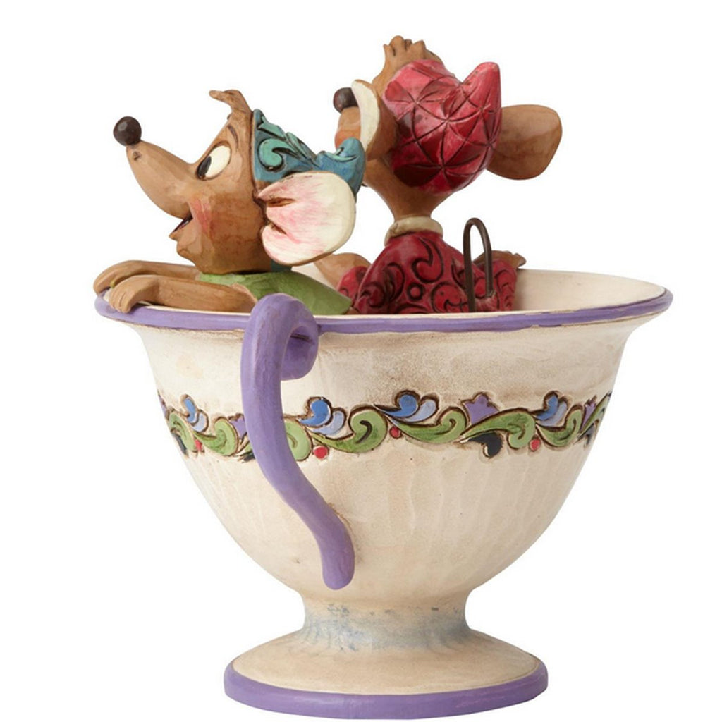 Disney Traditions Cinderella Jaq and Gus Tea for Two Statue