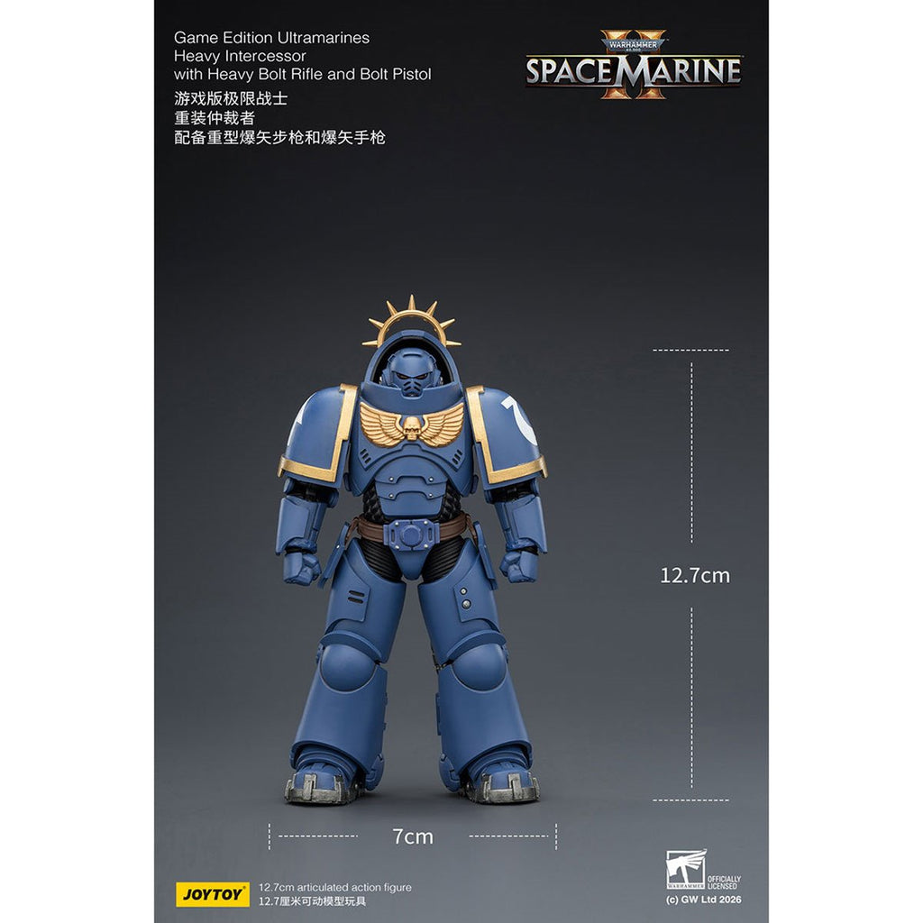 Joy Toy Warhammer 40K Space Marines Game Edition Ultramarines Intercessor Bolt Rifle & Pistol 1:18 Scale Action Figure