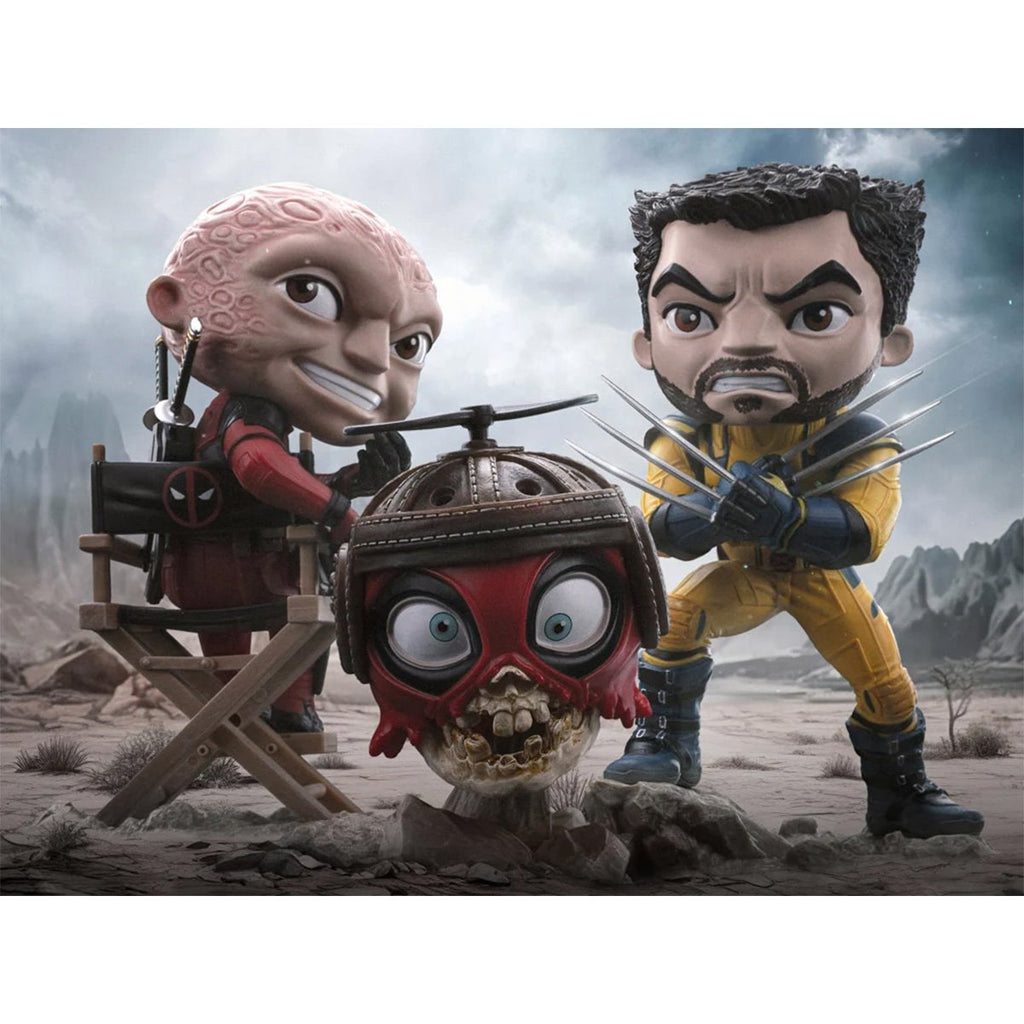 Deadpool & Wolverine with Headpool (Unmasked) MiniCo Vinyl Figure Set