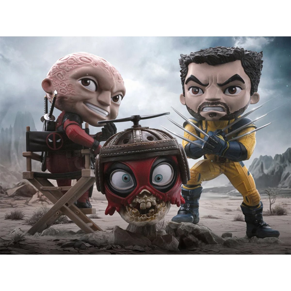 Deadpool & Wolverine with Headpool (Unmasked) MiniCo Vinyl Figure Set