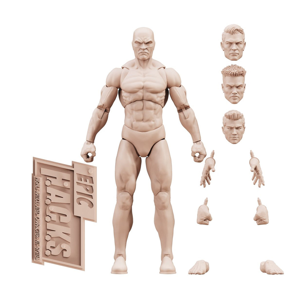Epic H.A.C.K.S Blanks Champagne Beige Male 1:12 Scale Action Figure