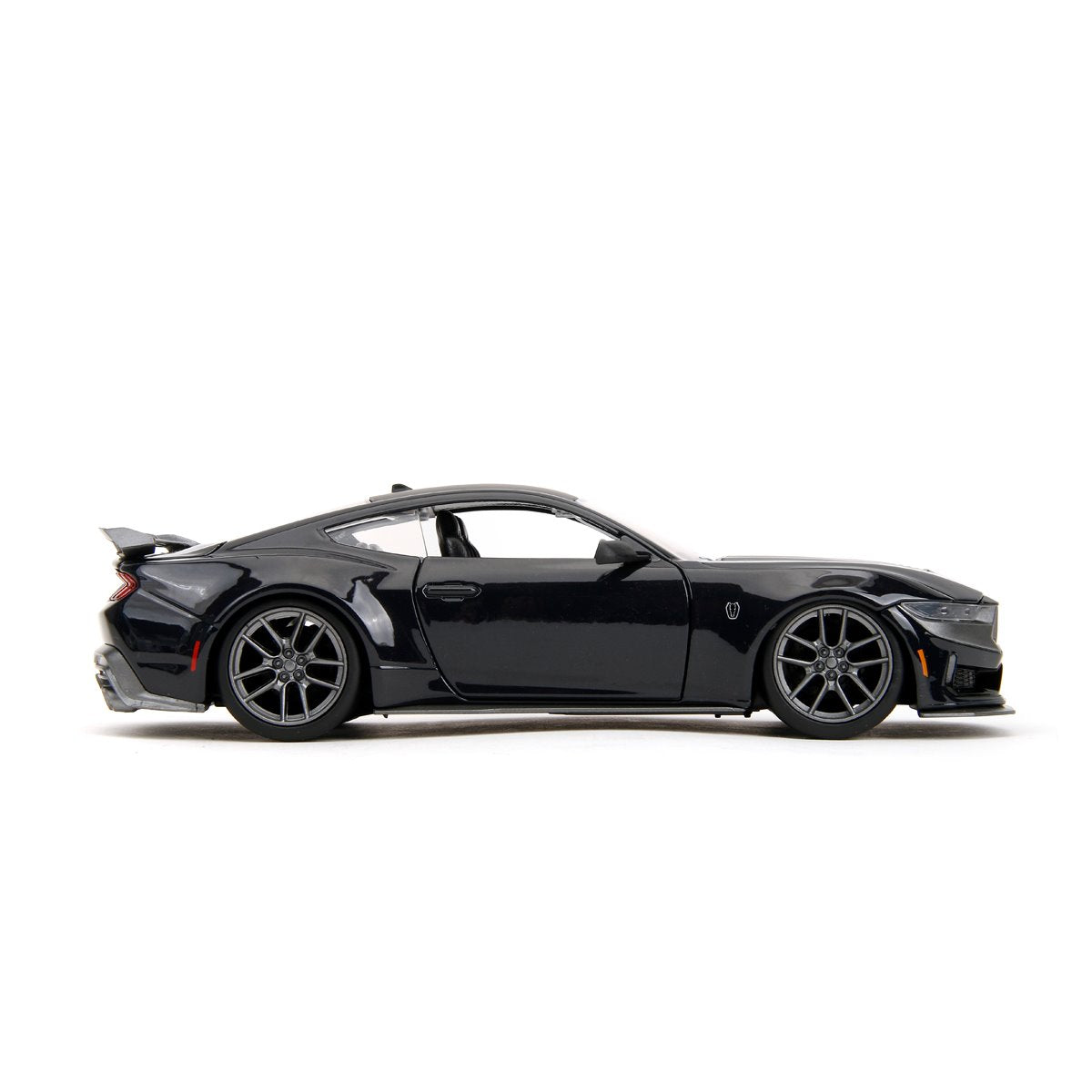 Bigtime Muscle 2024 Glossy Black Ford Mustang Dark Horse 1:24 Scale Die-Cast Metal Vehicle