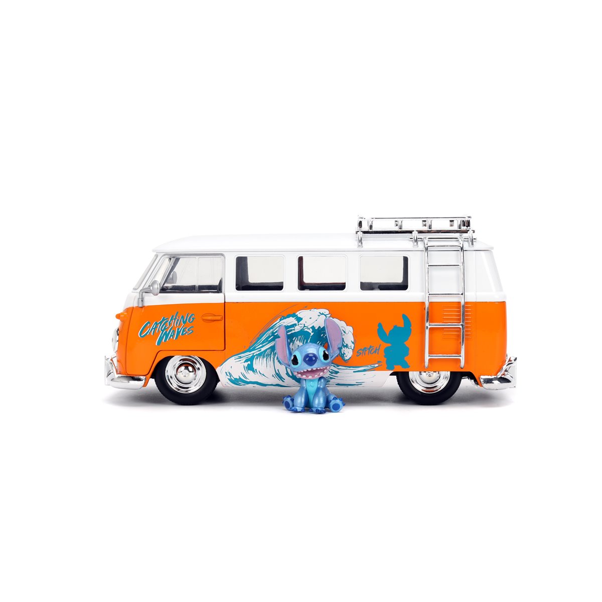 Hollywood Rides Lilo & Stitch 1961 Volkswagen Bus 1:24 Scale Die-Cast Metal Vehicle with Stitch Figure