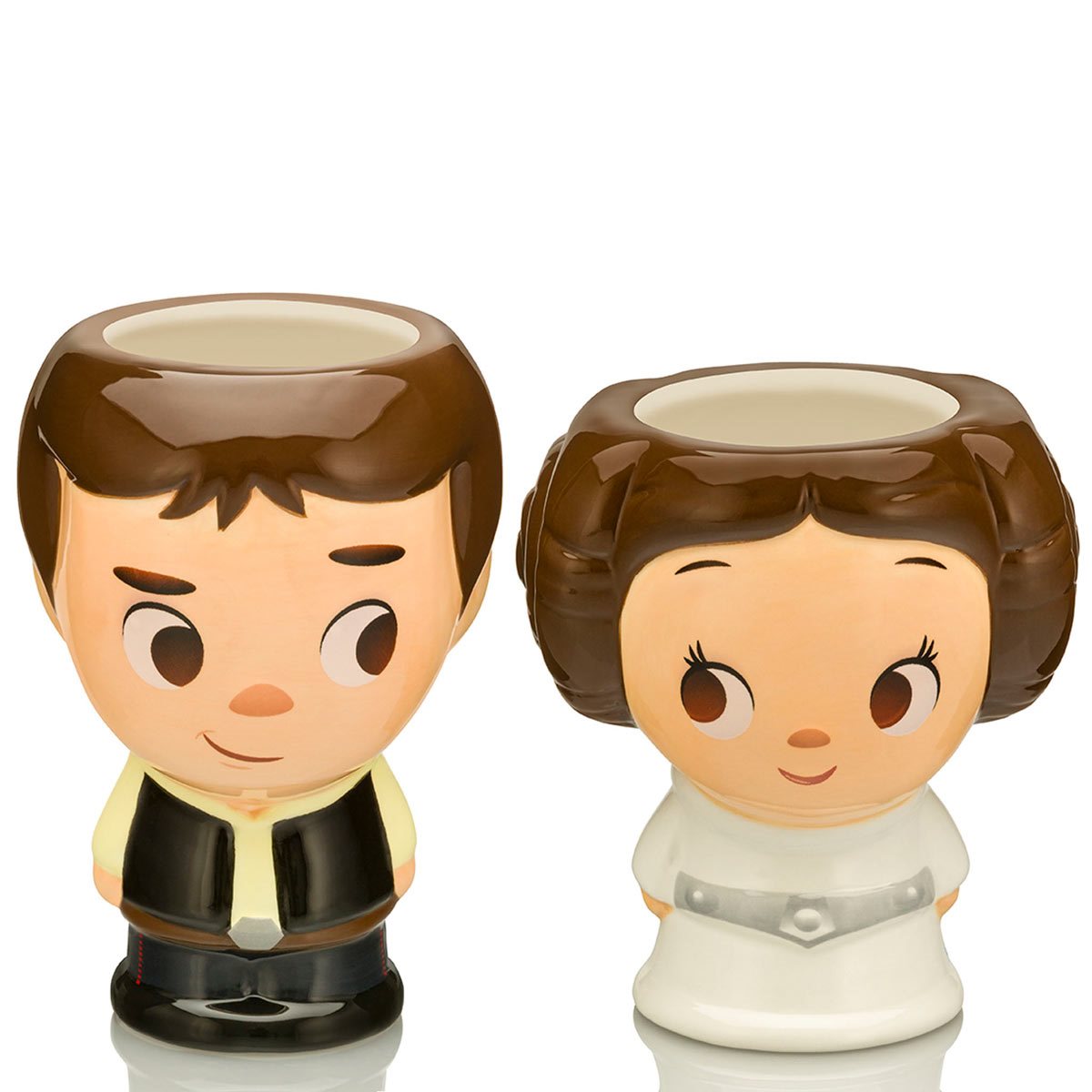 Star Wars Han Solo and Princess Leia 16 oz. Cupful of Cute Mugs 2-Pack