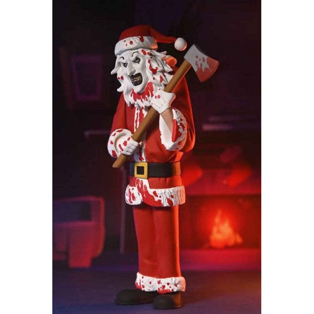 Terrifier 3 Toony Terrors Santa Suit Art the Clown Bloody Version 6-Inch Scale Action Figure