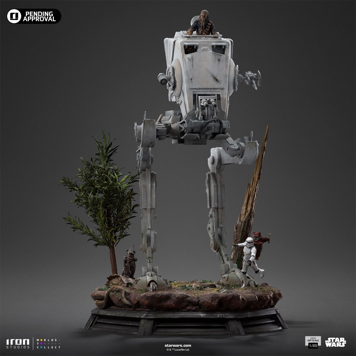 Star Wars: Return of the Jedi AT-ST and Chewbacca 1:20 Demi Art Scale Limited Edition Statue