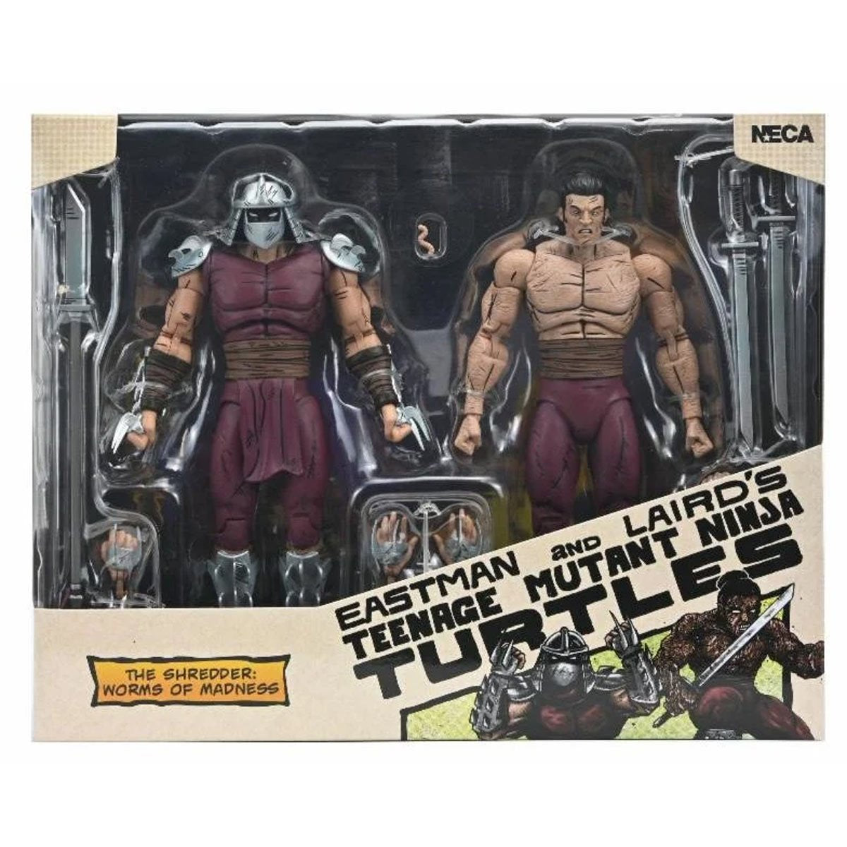 Teenage Mutant Ninja Turtles Mirage Comics Worms of Madness Shredder Action Figure 2-Pack