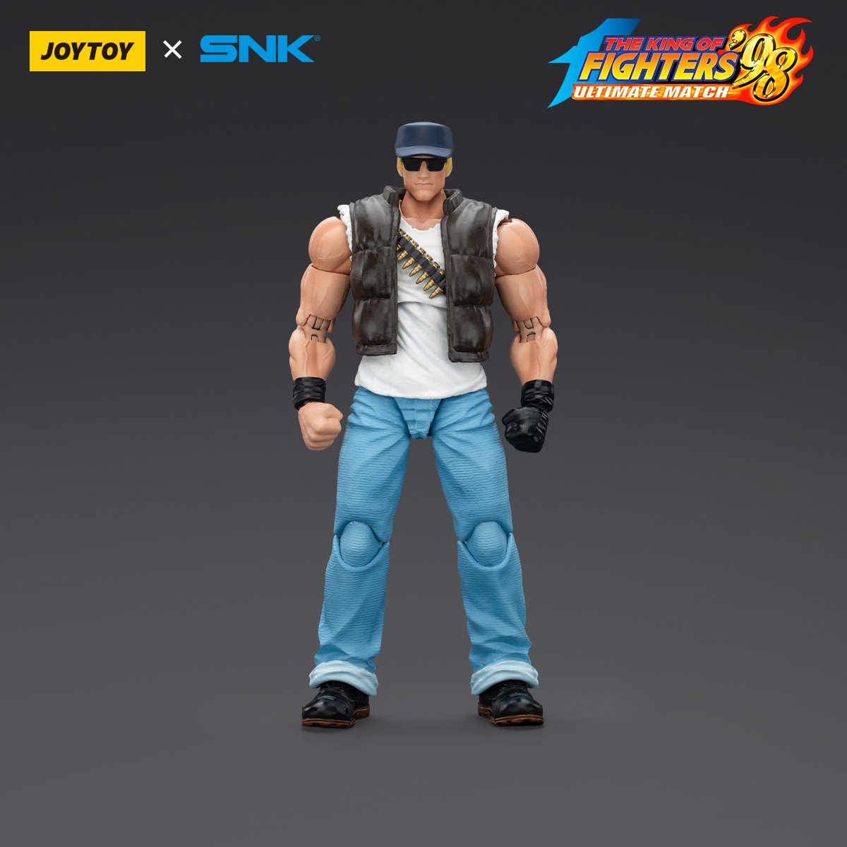 Joy Toy King of Fighters '98 Ultimate Match Ikari Warriors Team Clark Still 1:18 Scale Action Figure
