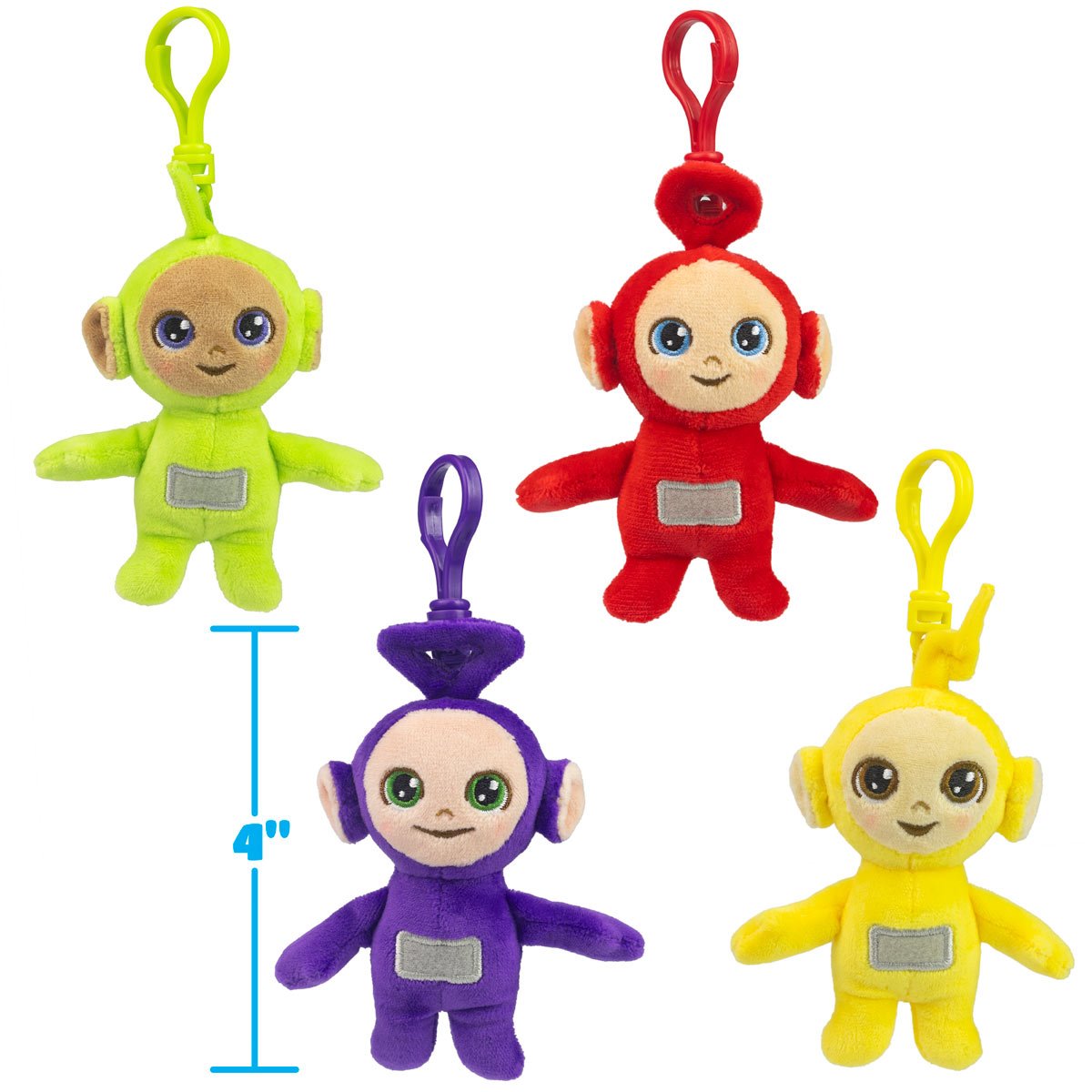 Teletubbies CheeBee Plush Clip-On Key Chain Set of 4
