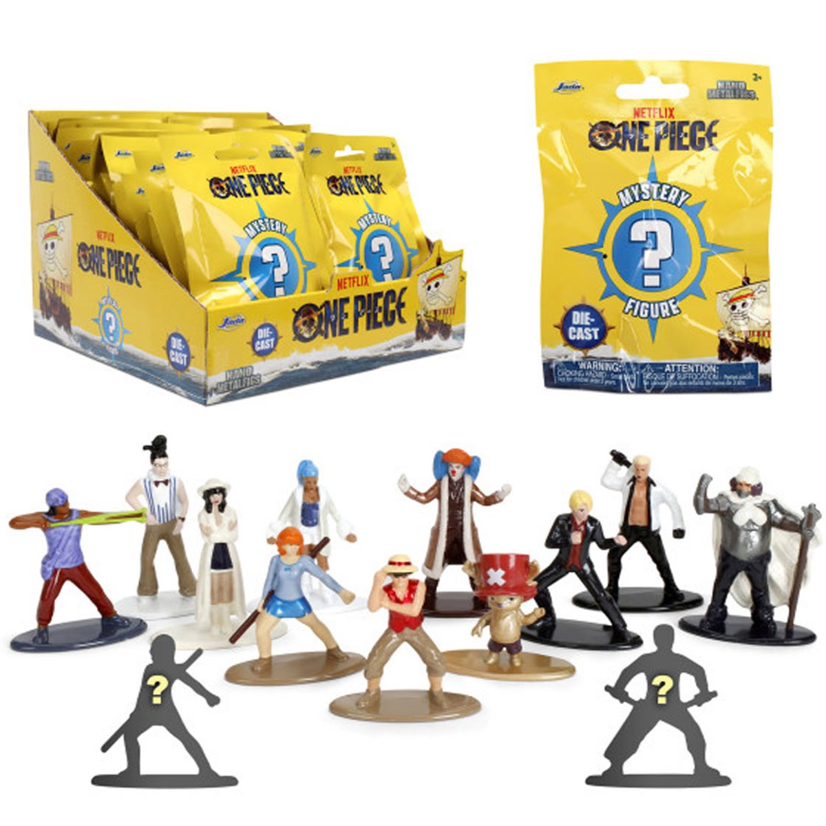 One Piece Wave 1 Nano MetalFigs Die-Cast Metal Blind Box Mini-Figure Case of 24
