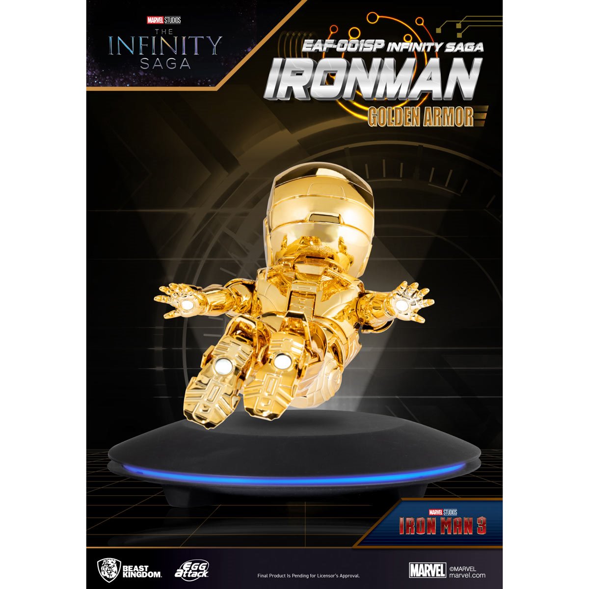 Marvel Studios: The Infinity Saga Iron Man Golden Armor Version EAF-001SP Egg Attack Floating Statue