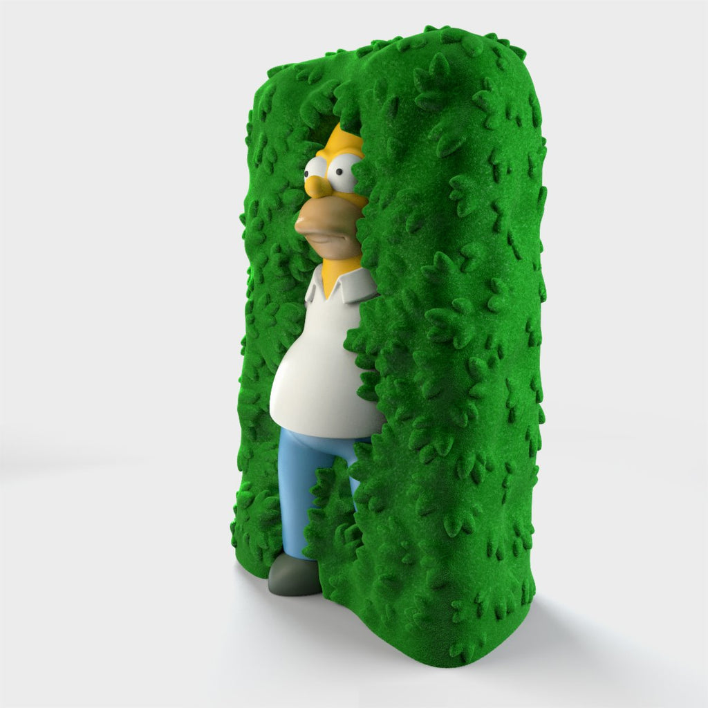 The Simpsons Homer in Hedge 36-Inch Flocked Art Giant