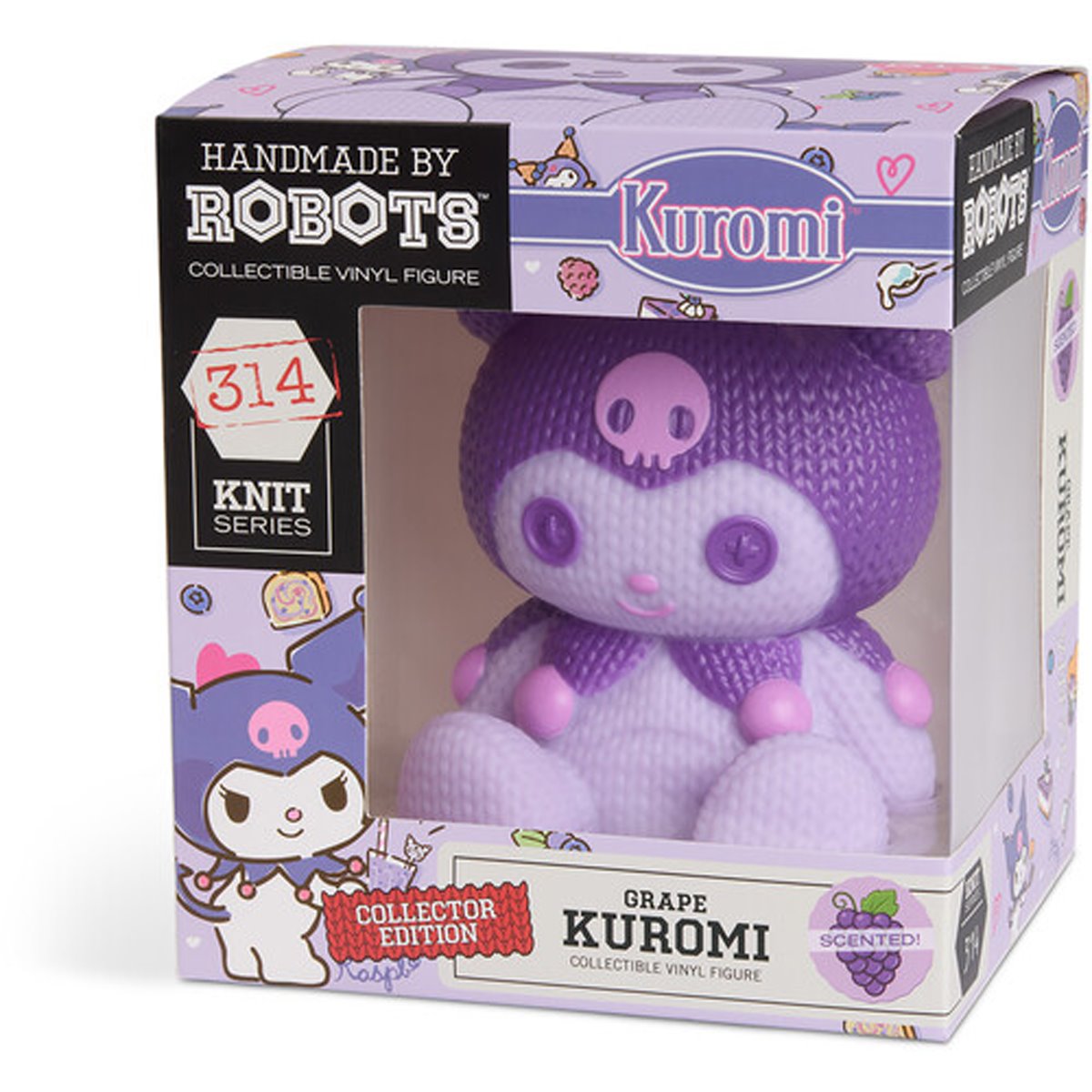 Hello Kitty and Friends Kuromi #314 Grape Scented Handmade By Robots Vinyl Figure