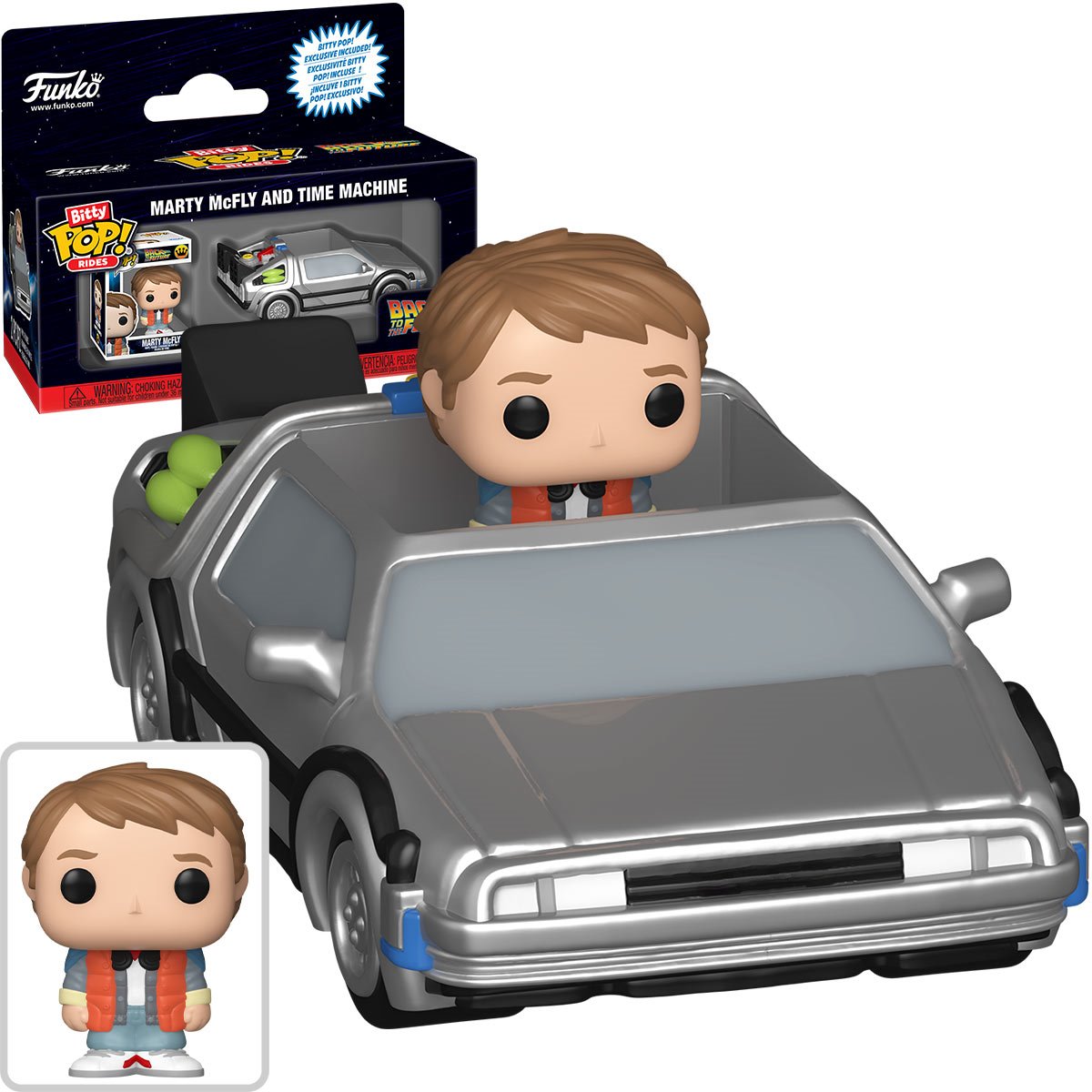 Back to the Future Marty McFly and Time Machine Funko Bitty Pop! Ride
