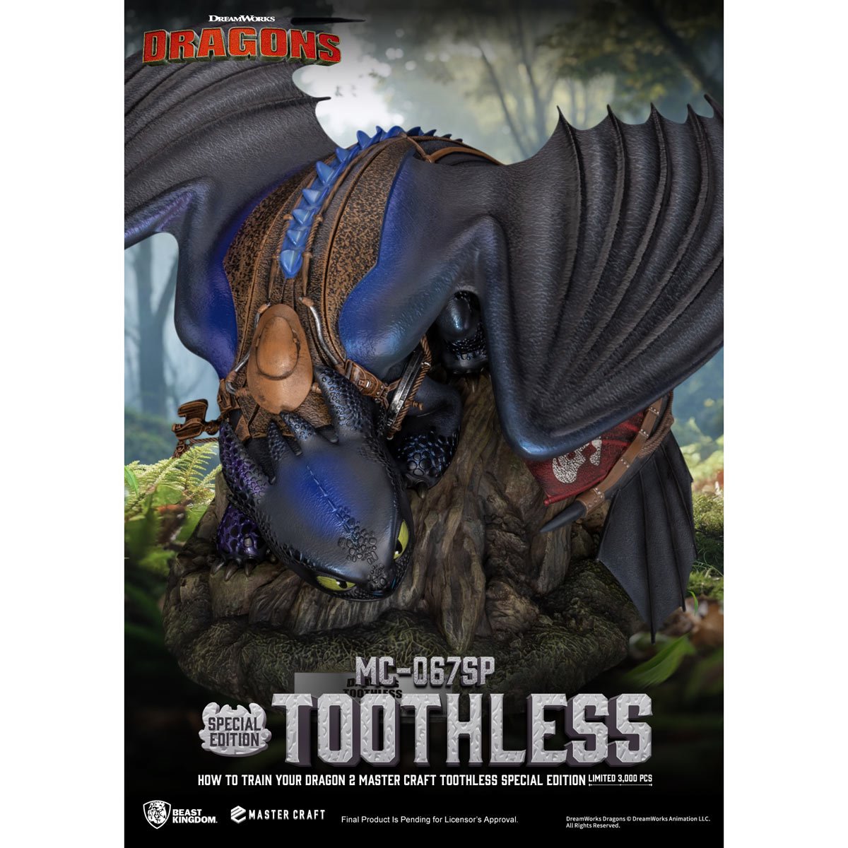 How to Train Your Dragon 2 Toothless MC-067SP Master Craft Statue