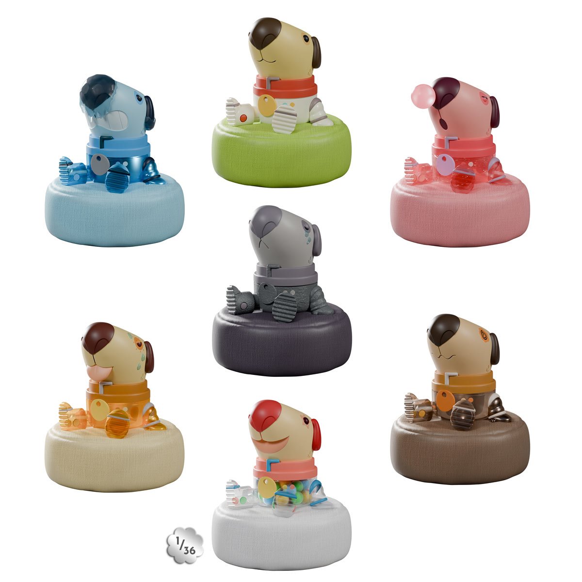Space Case Blind-Box Mini-Figure Case of 6