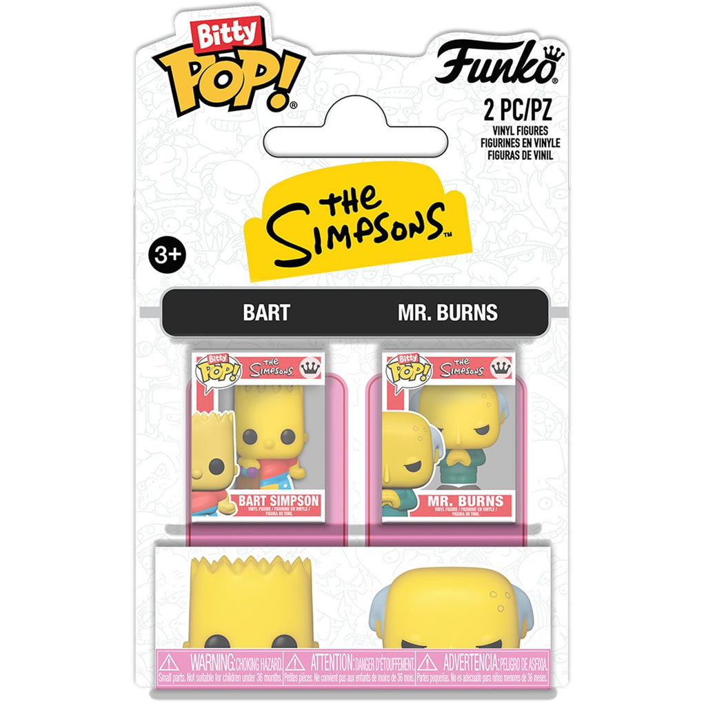 The Simpsons Bart Simpson and Mr. Burns Funko Bitty Pop! Mini-Figure 2-Pack