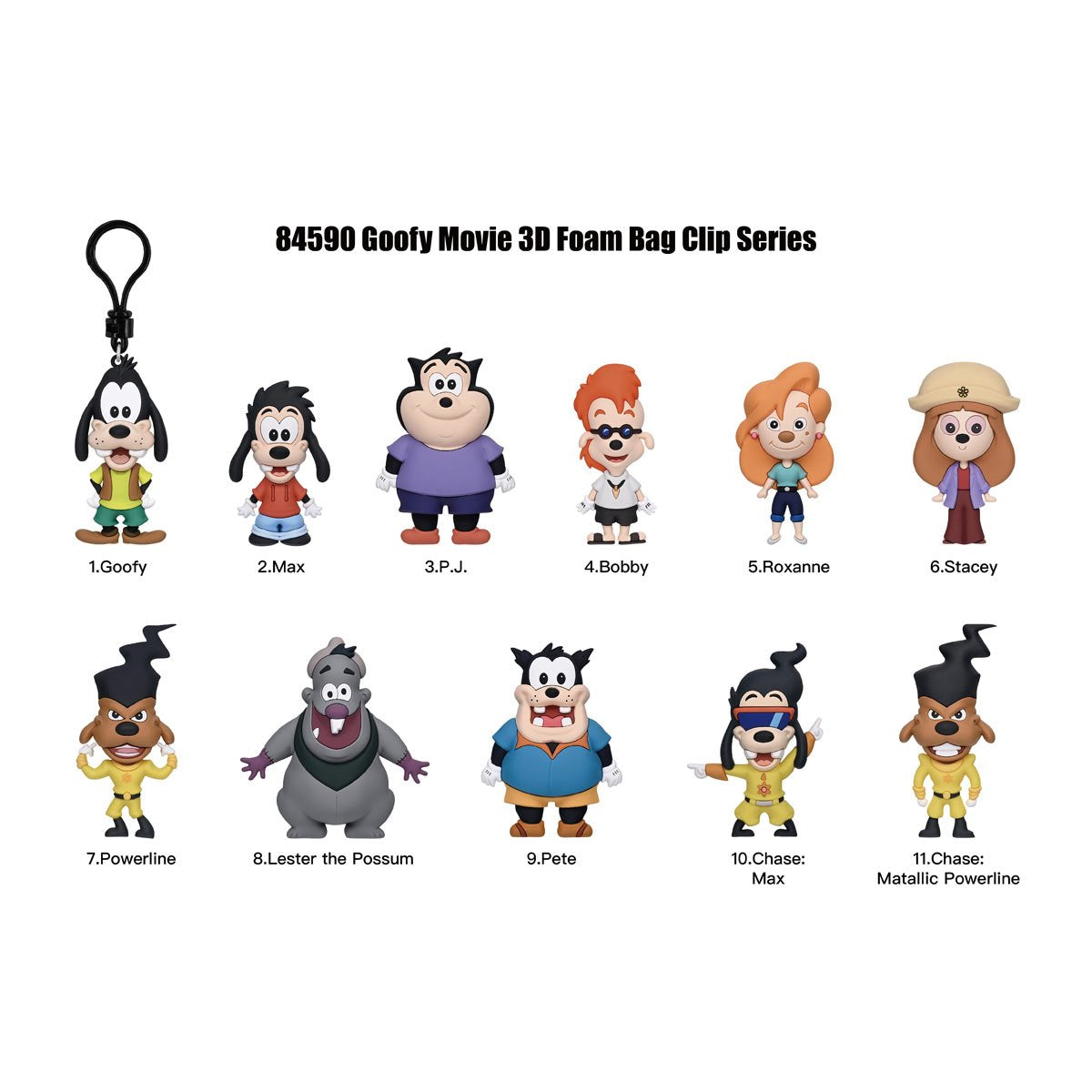 A Goofy Movie Series 74 3D Foam Bag Clip Display Case of 24