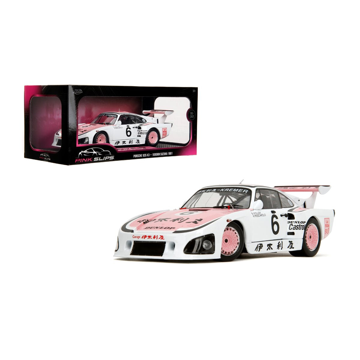 Pink Slips Wave 4 Porsche 935 K3 1000KM Suzuka 1981 1:18 Scale Die-Cast Metal Vehicle