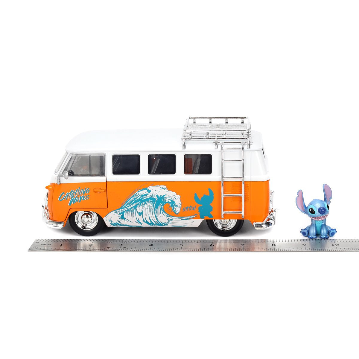 Hollywood Rides Lilo & Stitch 1961 Volkswagen Bus 1:24 Scale Die-Cast Metal Vehicle with Stitch Figure