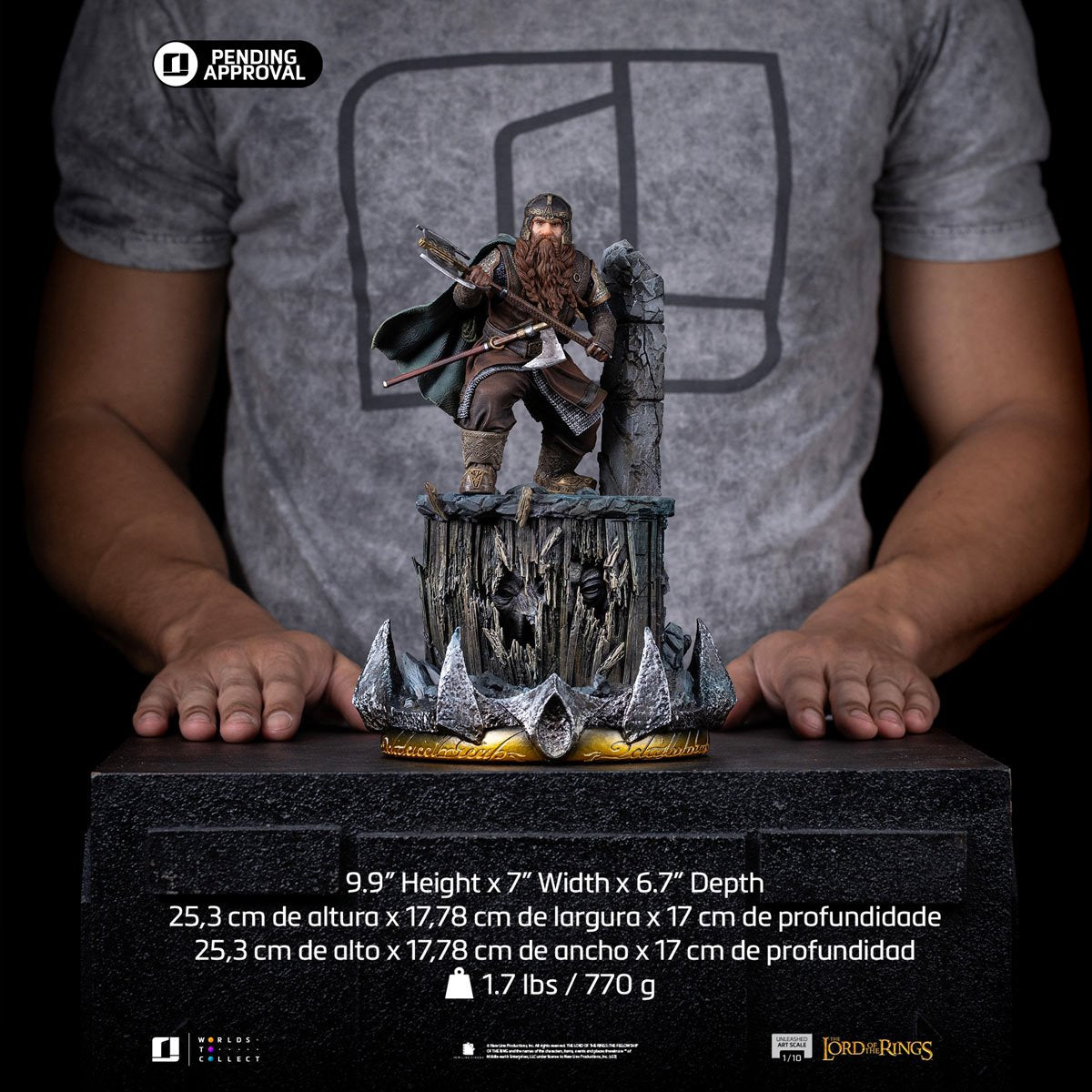 The Lord of the Rings Gimli Unleashed 1:10 Art Scale Limited Edition Statue