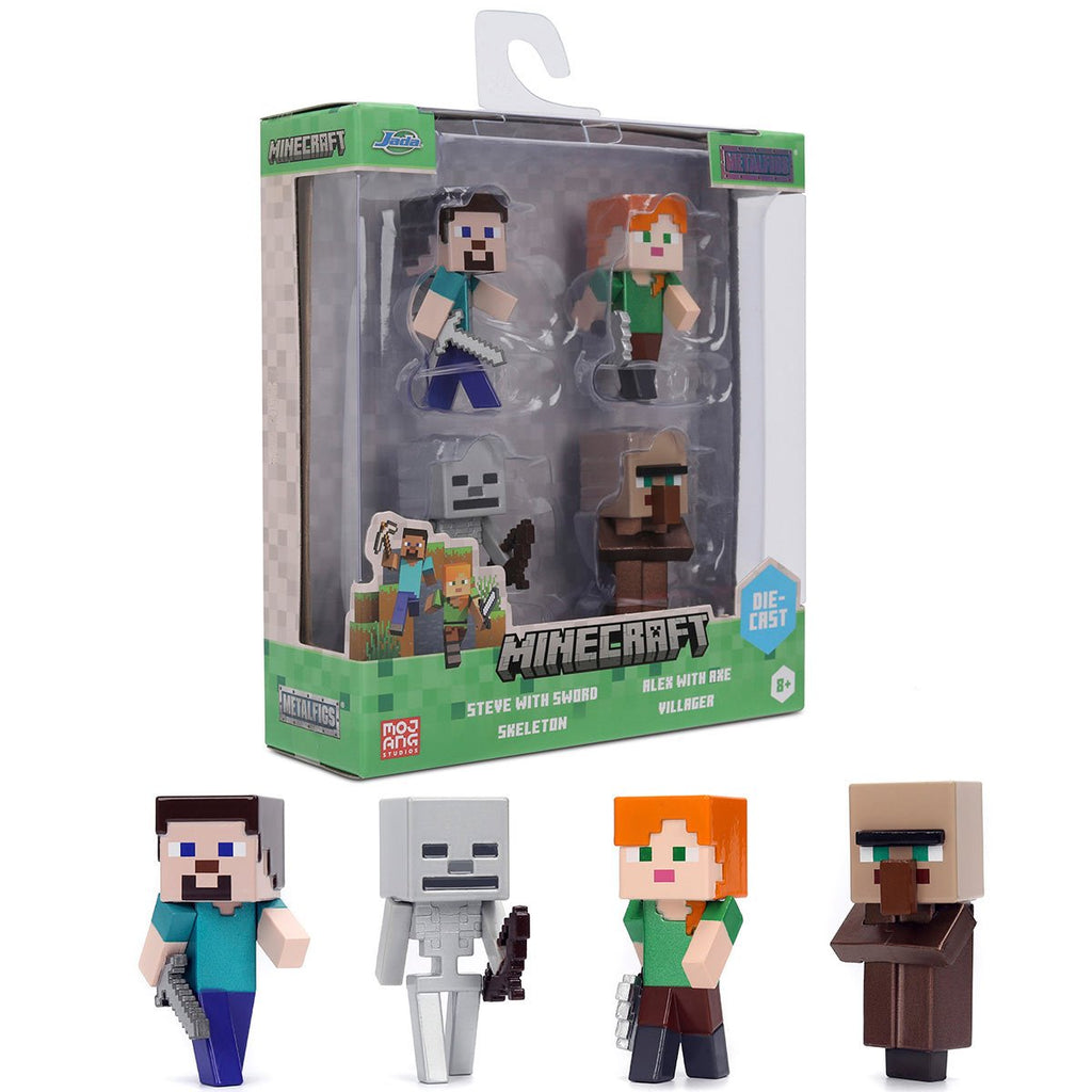 Minecraft Wave 4 MetalFigs 2 1/2-Inch Die-Cast Metal Mini-Figure 4-Pack