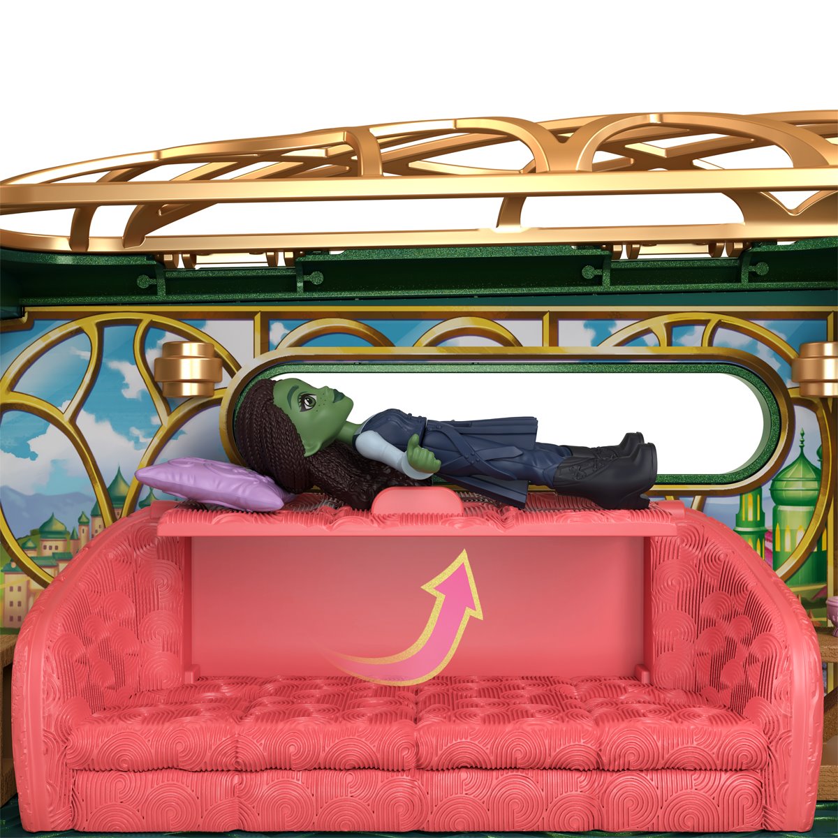 Wicked Emerald City Train Playset with Elphaba Mini-Doll