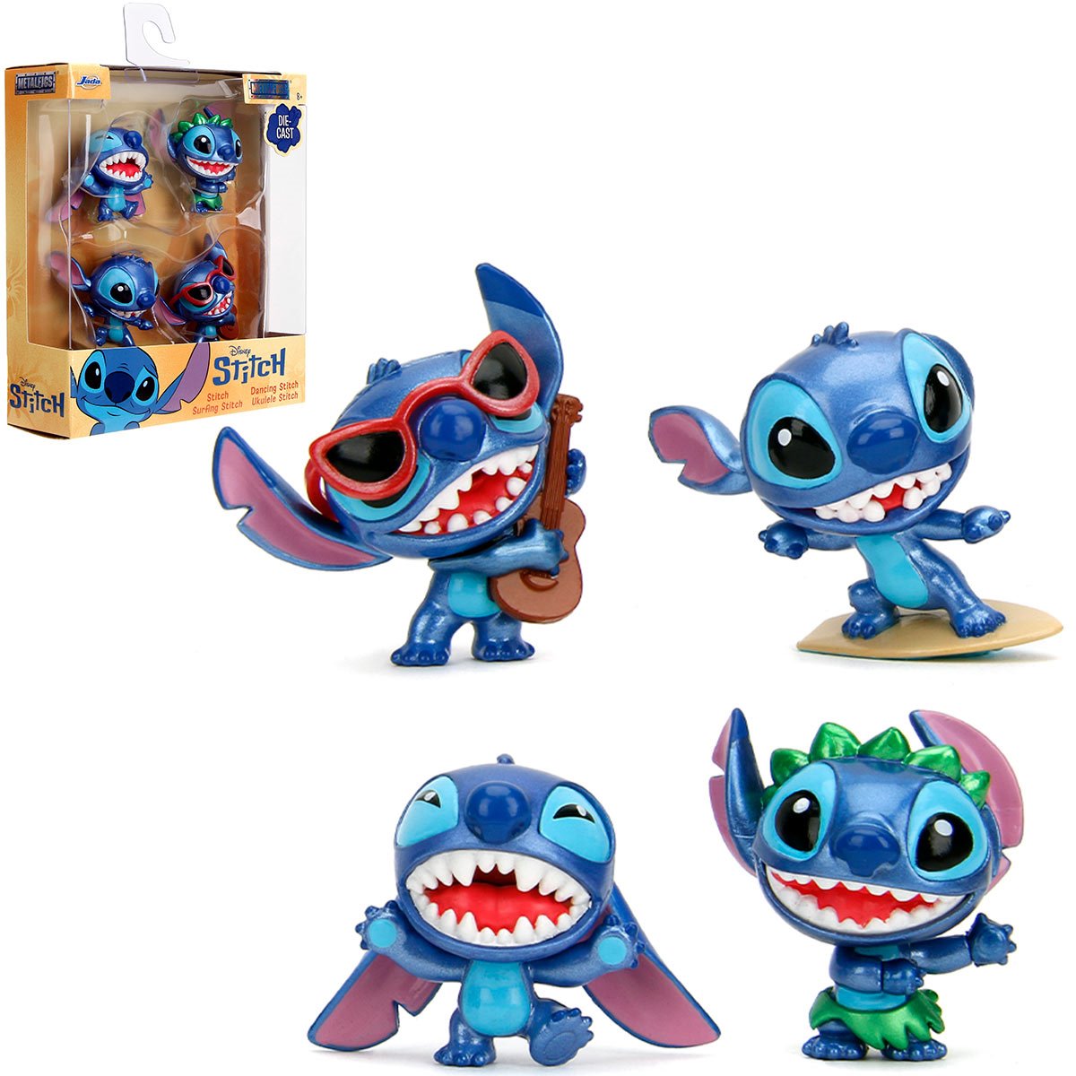 Lilo & Stitch Stitch Metalfigs 2 1/2-Inch Die-Cast Metal Mini-Figure 4-Pack