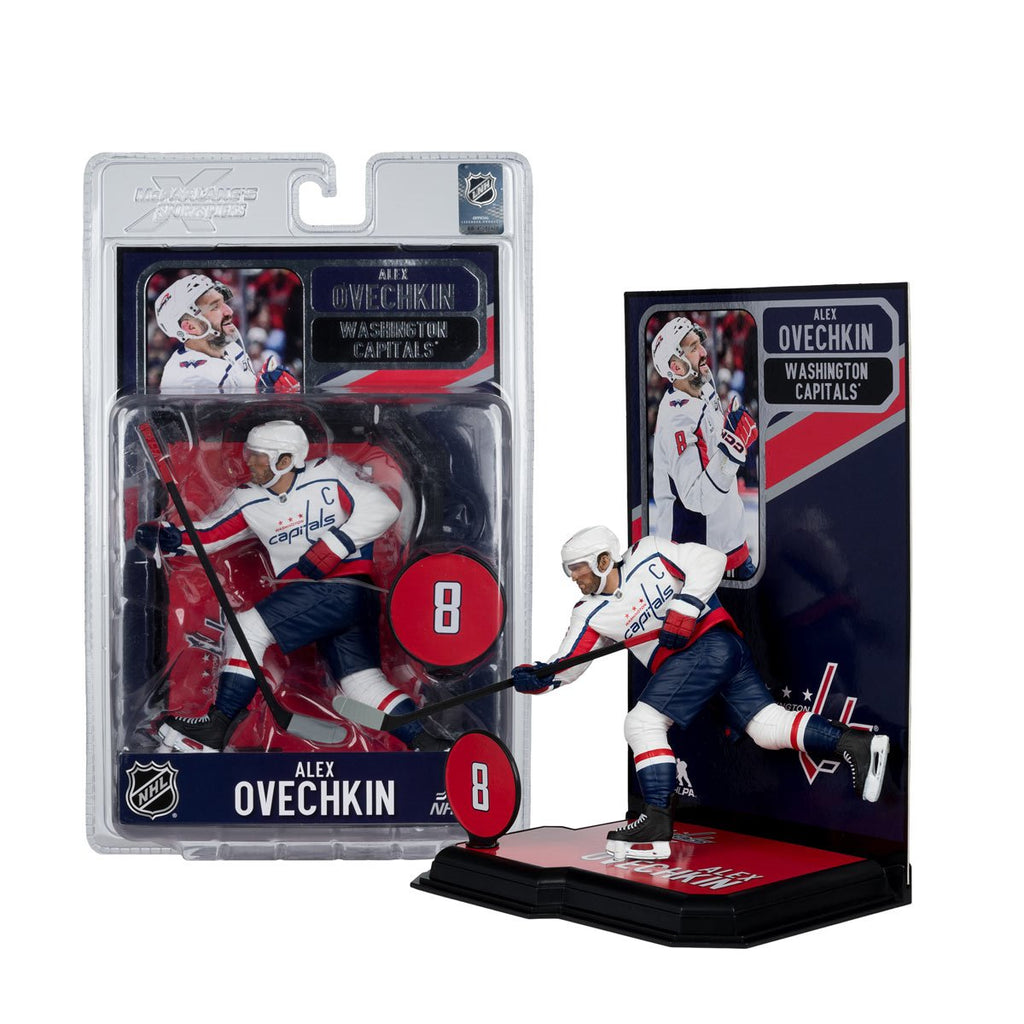 NHL SportsPicks Washington Capitals Alexander Ovechkin White Jersey 7-Inch Posed Figure