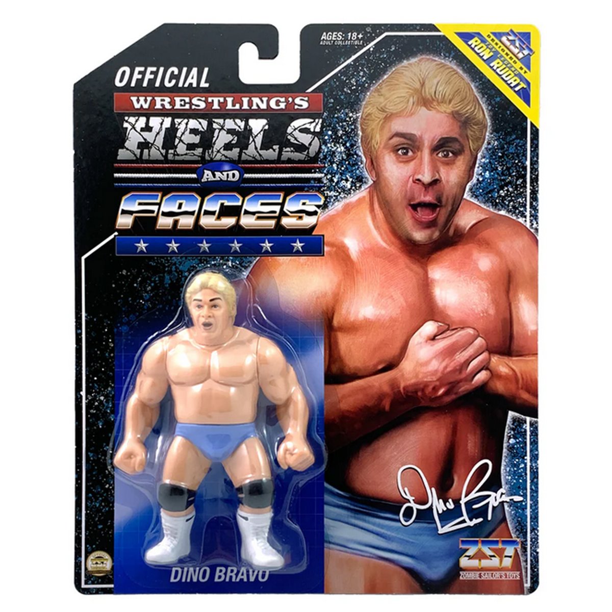 Wrestling's Heels and Faces Dino Bravo 4 1/2-Inch Scale Action Figure