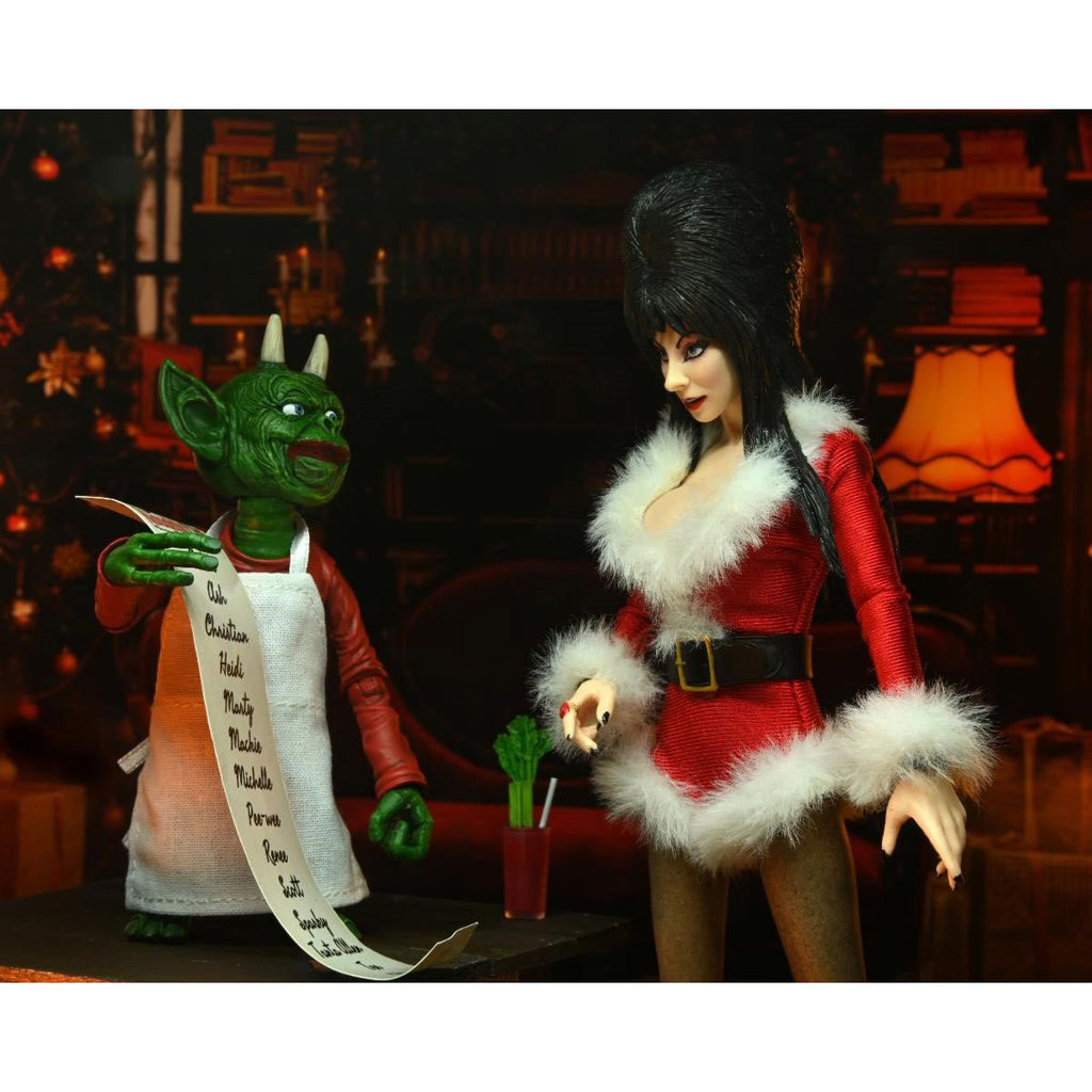 Elvira Very Scary Xmas Elvira 8-Inch Clothed Action Figure