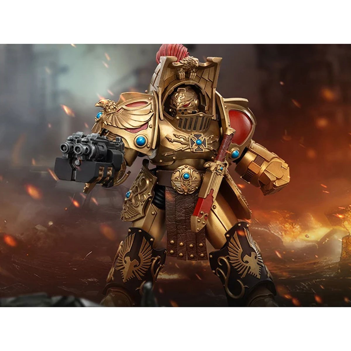 Joy Toy Warhammer The Horus Heresy Custodes Aquilon Lastrum Storm Bolter 1:18 Scale Action Figure