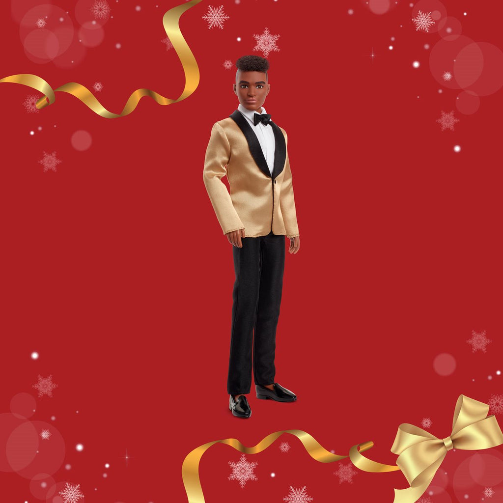 Barbie 2025 Holiday Ken Doll with Dark Brown Hair