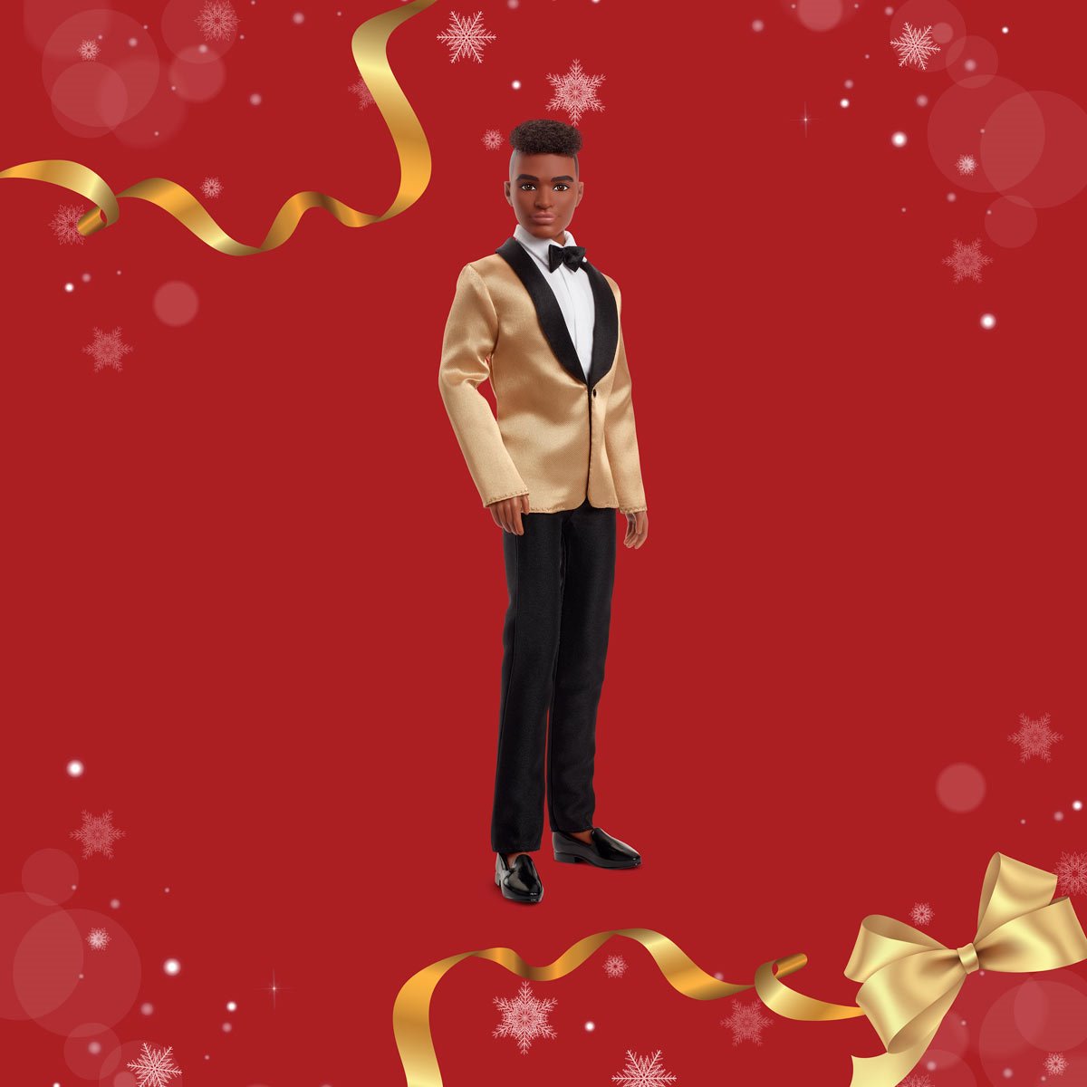 Barbie 2025 Holiday Ken Doll with Dark Brown Hair