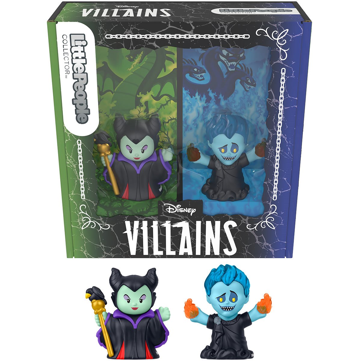 Disney Villains Maleficent and Hades Little People Collector Figure Set