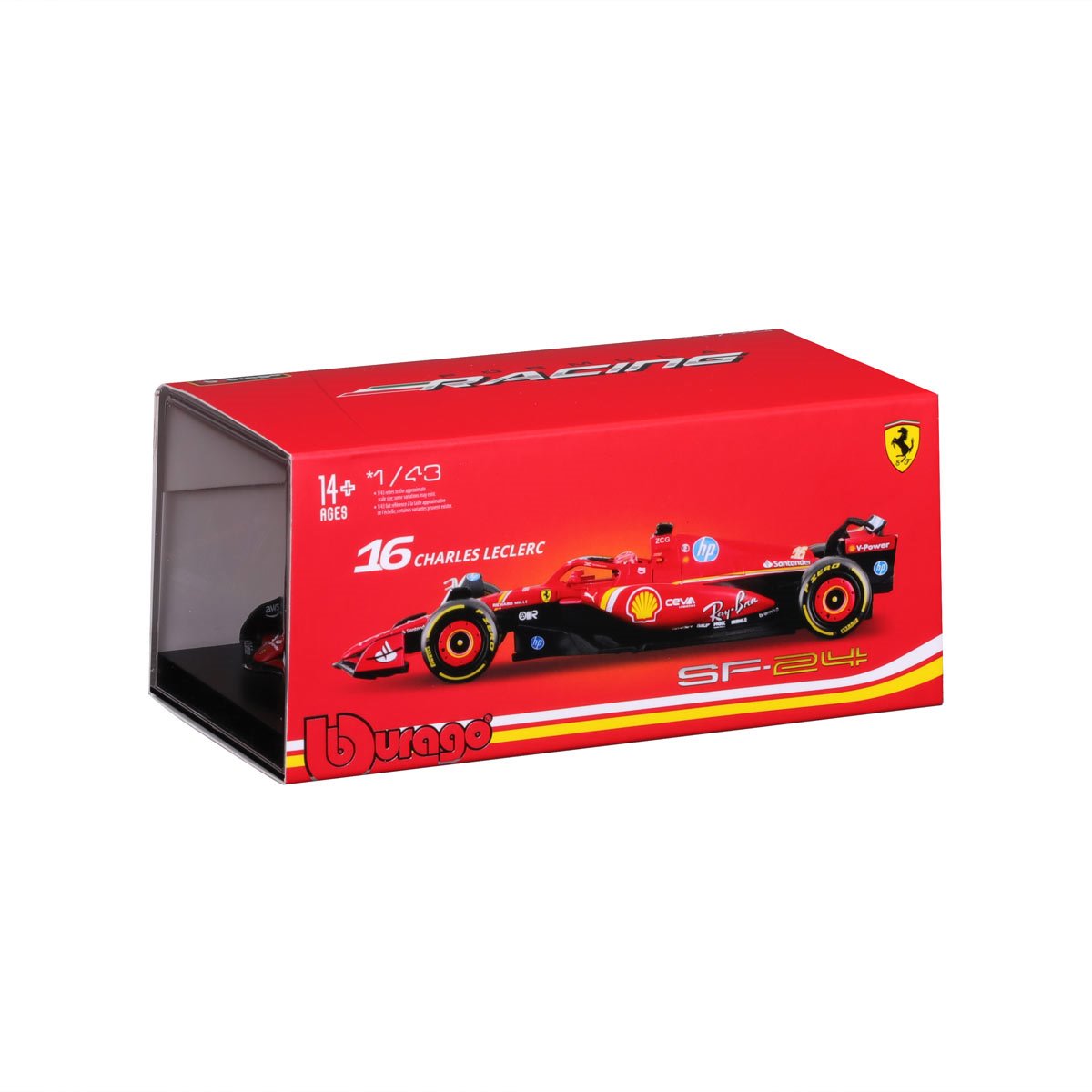 Formula 1 Ferrari SFR SF-24 Charles Leclerc #16 with Helmet (2024) Die-Cast Metal 1:43 Scale Vehicle