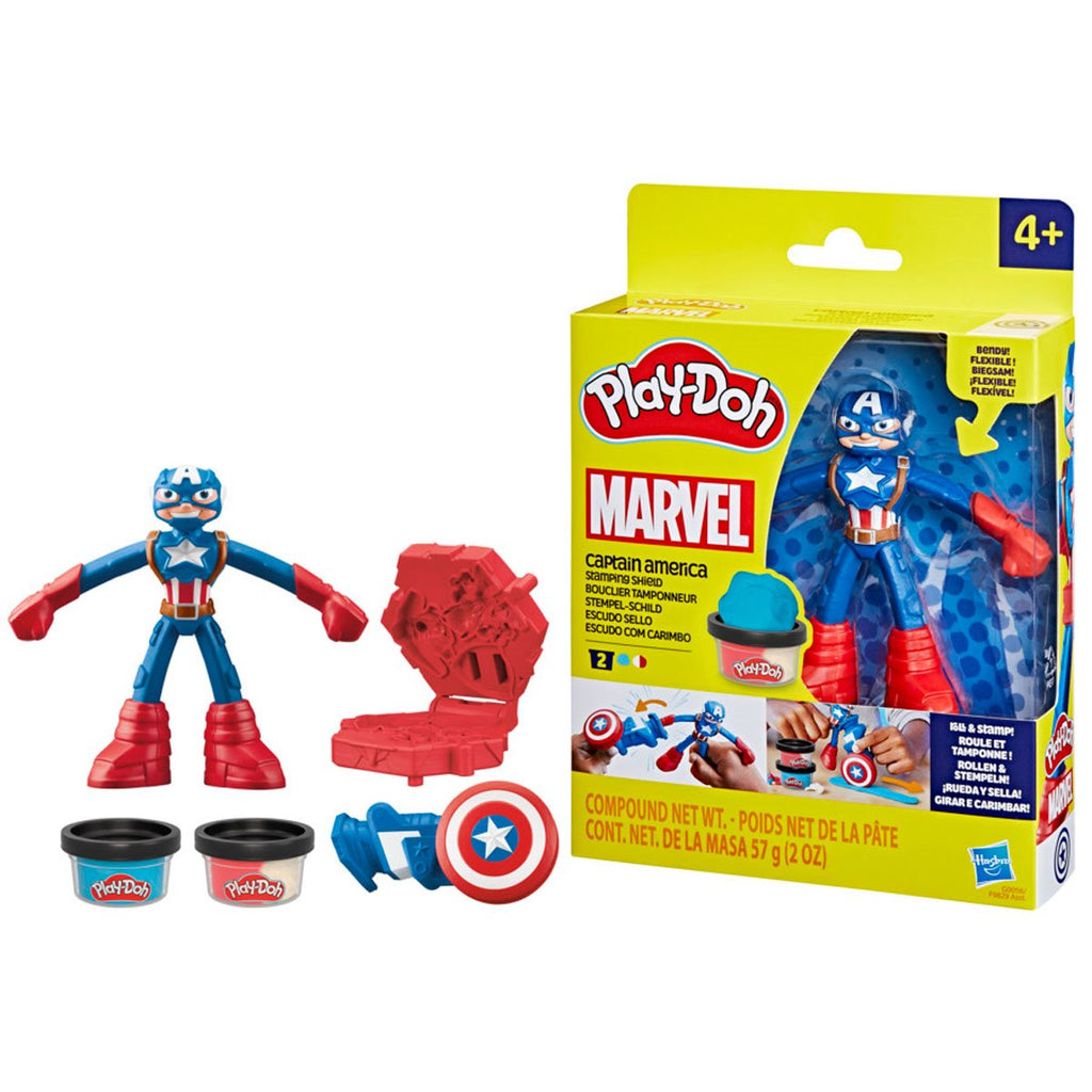 Captain America Stamping Shield with Bendy Action Figure