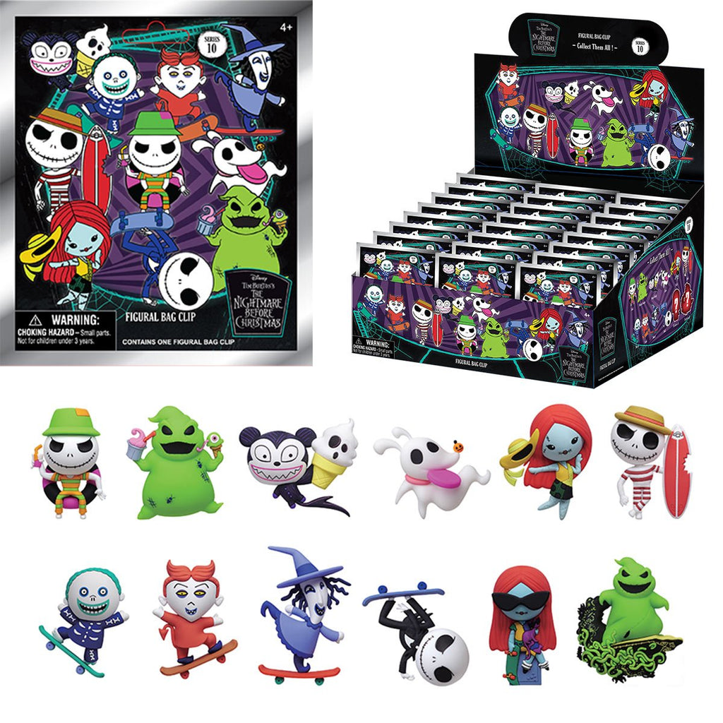 The Nightmare Before Christmas Series 10 3D Foam Bag Clip Random 6-Pack