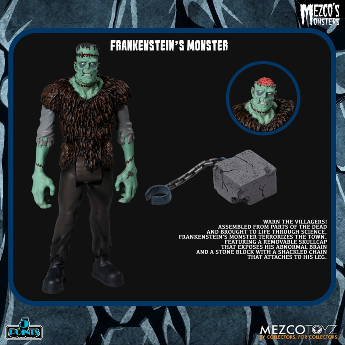 Mezco's Monsters Tower of Fear 5 Points Action Figures Deluxe Playset
